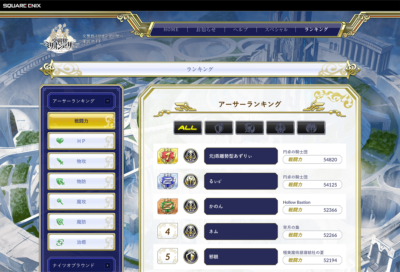 交響性ミリオンアーサー